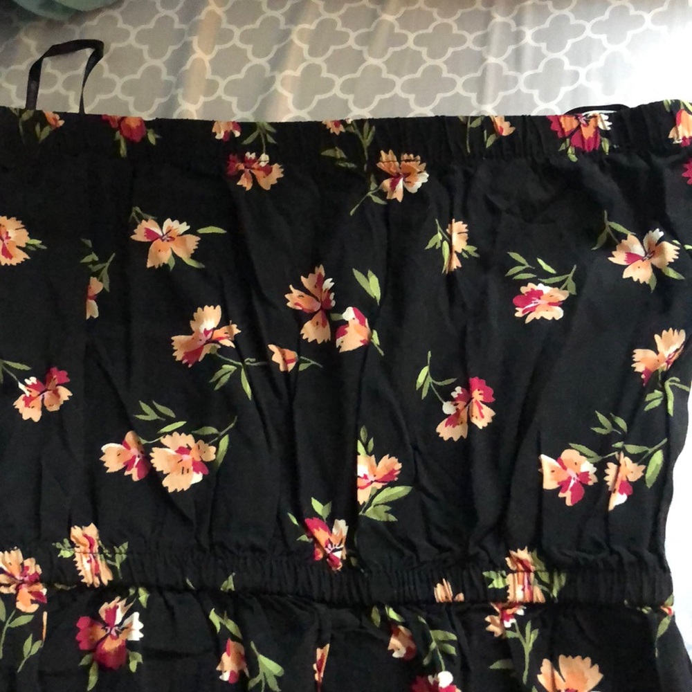 strapless romper with pockets